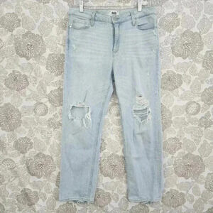 Paige Noella Distressed Straight Relaxed Light wash Women's Jeans 28